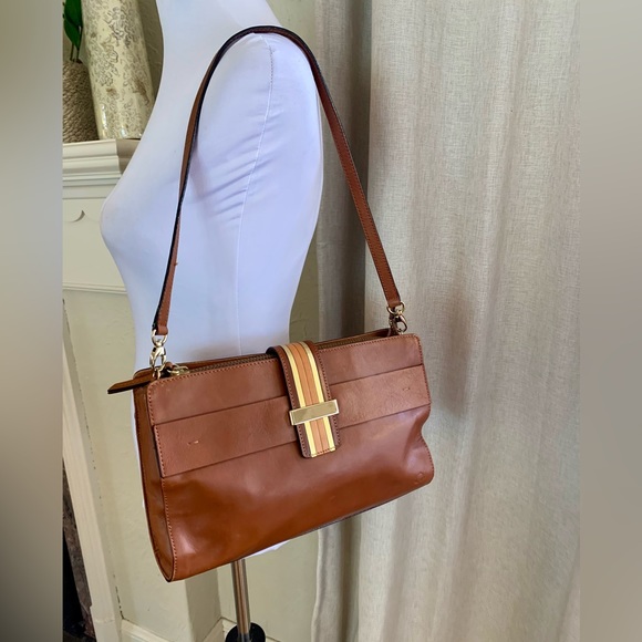 Tre Vero brown leather shoulder purse - Picture 2 of 12